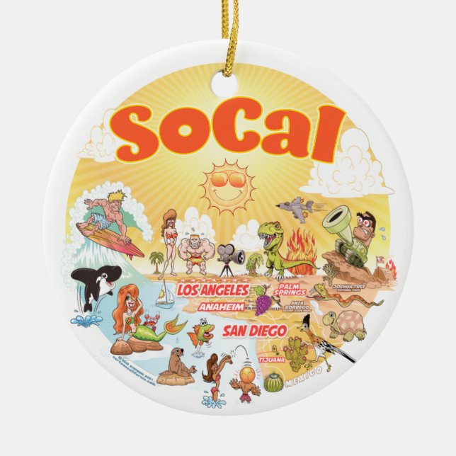 Ornamento cerámico Sunny California (Frente)