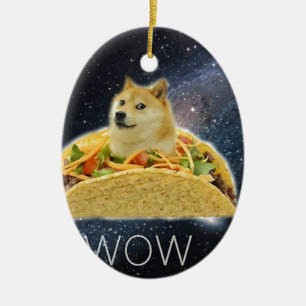 ornamento cerámico taco meme de doge space