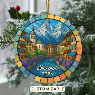 Ornamento Charmoix de vidrio con mango personaliza