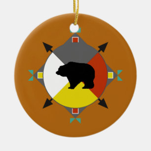 Ornamento cherokee de las direcciones del oso