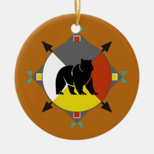 Ornamento cherokee de las direcciones del oso