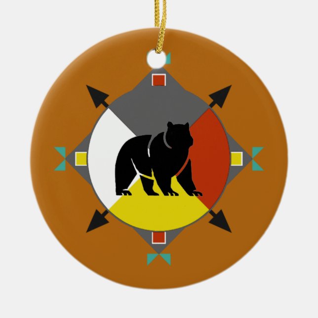 Ornamento cherokee de las direcciones del oso (Frente)