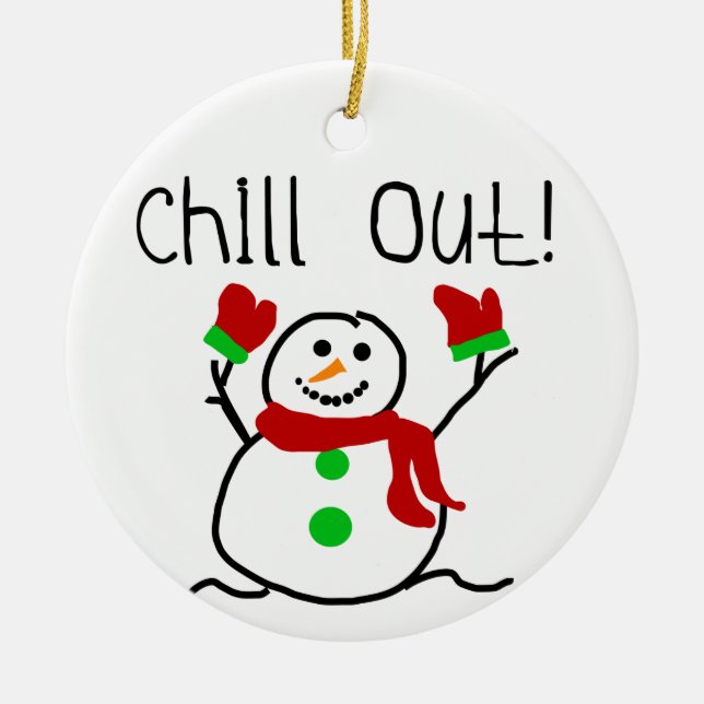 Ornamento Chill Out Snowman Keepsake (Frente)