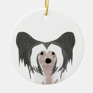 Ornamento chino de perro con cresta