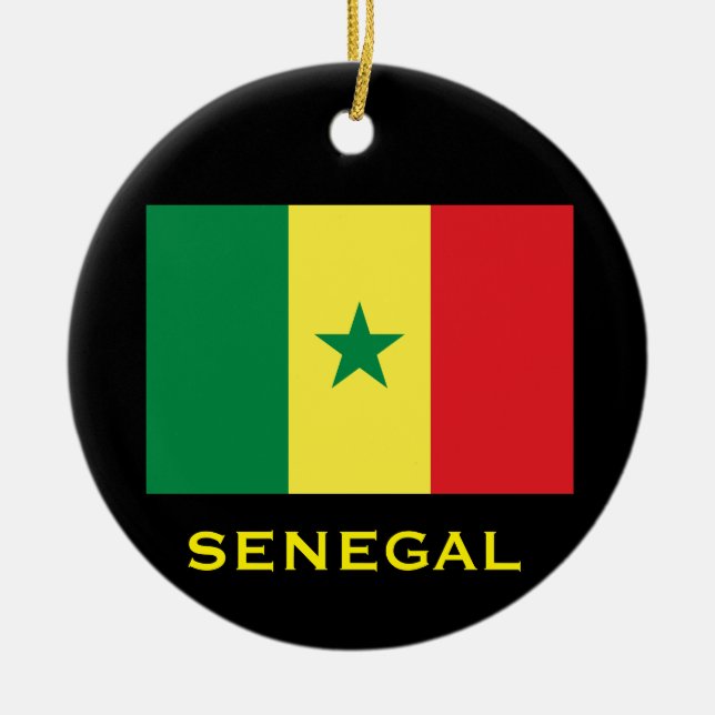 Ornamento circular del navidad de Senegal (Frente)