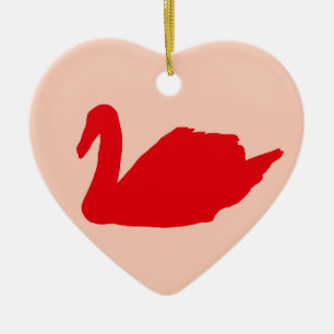 Ornamento cisne rojo