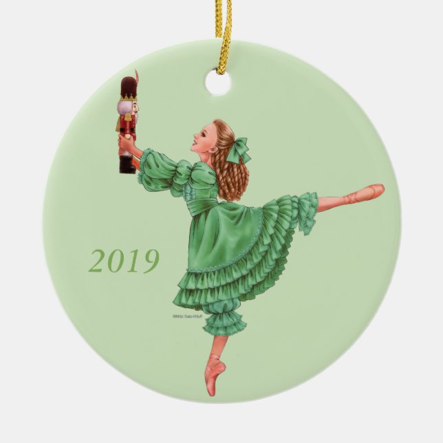 Ornamento Clara - Vestido verde - Personalizar (Frente)