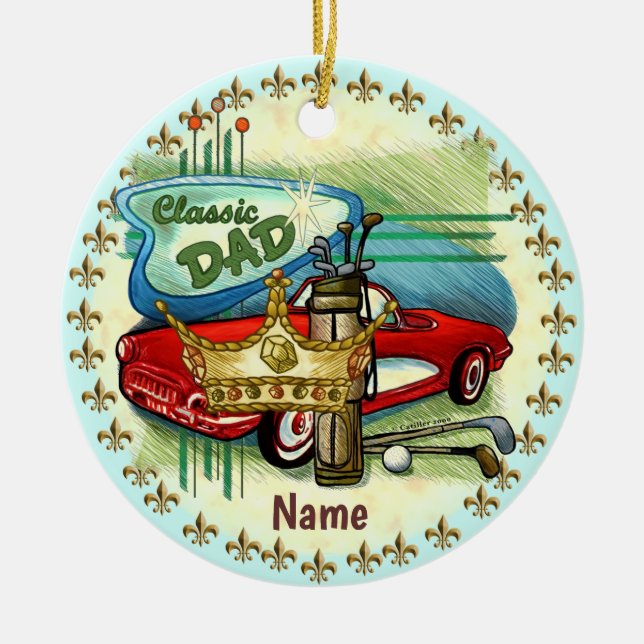Ornamento clásico de papá (Frente)
