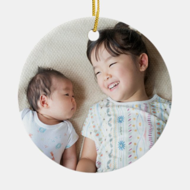 Ornamento clásico de vacaciones para Navidades de  (Frente)