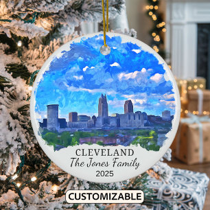 Ornamento Cleveland personalizado, estado de Ohio