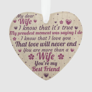 Ornamento colgante - A Mi Querida Esposa