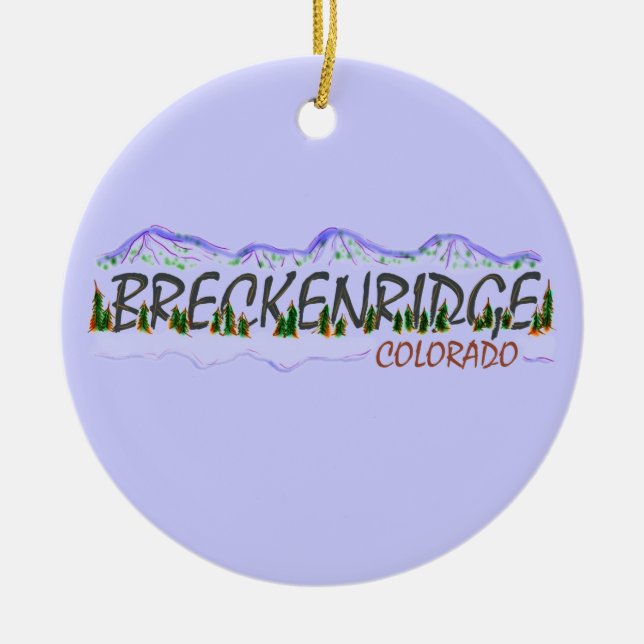 Ornamento colgante de Breckenridge Colorado (Frente)