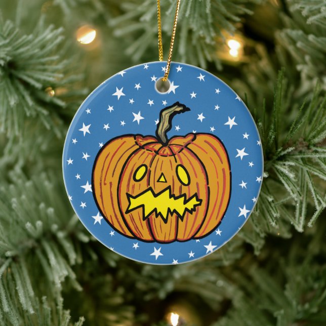 Ornamento colgante de calabaza personalizada Hallo (Árbol)