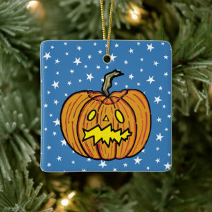 Ornamento colgante de calabaza personalizada Hallo