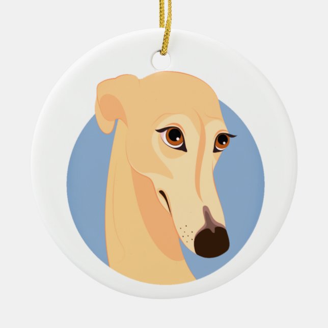 Ornamento colgante de Greyhound (Frente)