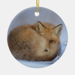 ornamento colgante del zorro, decoración astuta