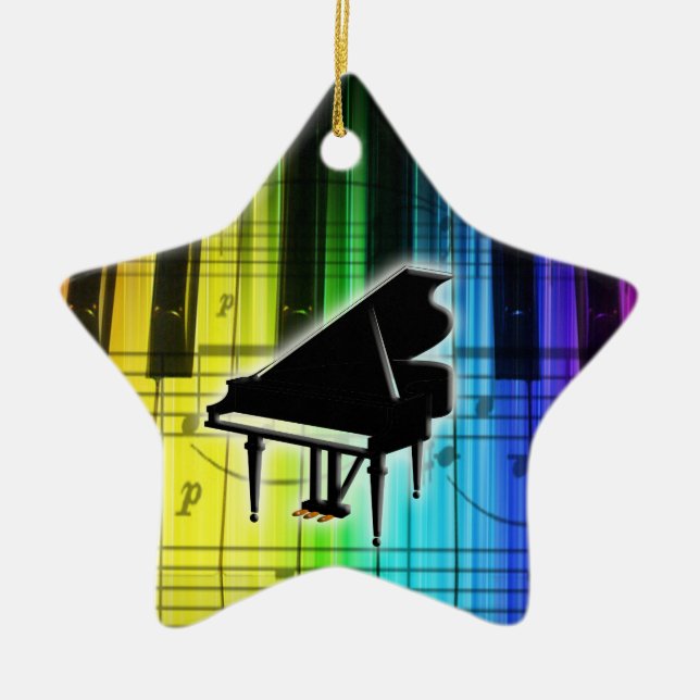 Ornamento colorido del teclado de piano (Frente)