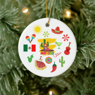 Ornamento colorido mexicano de Navidad