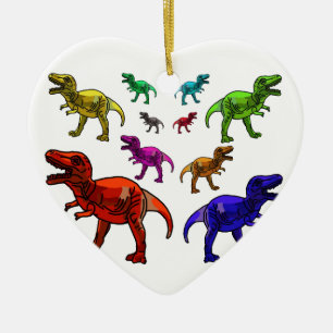 Ornamento colorido T-Rex