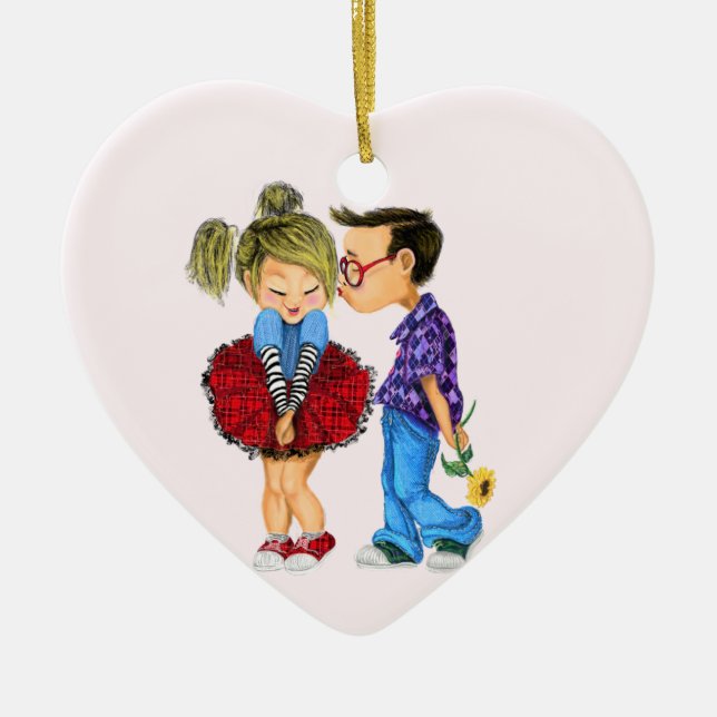 Ornamento con amor de pareja (Frente)