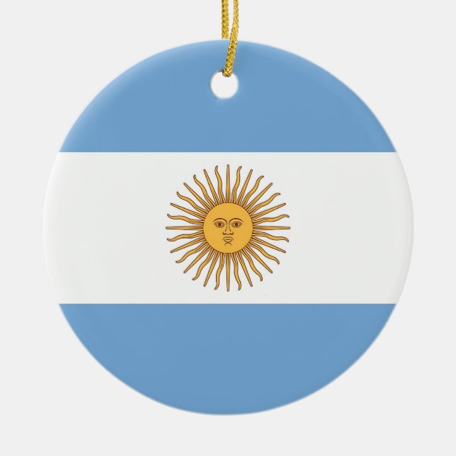 Ornamento con bandera de Argentina (Frente)