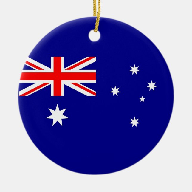 Ornamento con bandera de Australia (Frente)