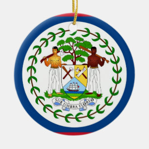 Ornamento con bandera de Belice