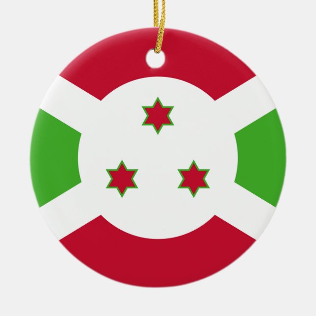 Ornamento con bandera de Burundi (Frente)