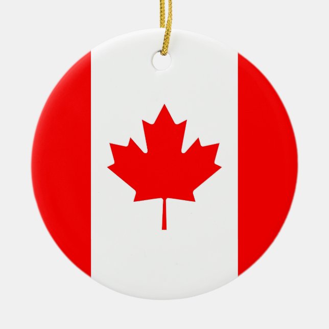 Ornamento con bandera de Canadá (Frente)