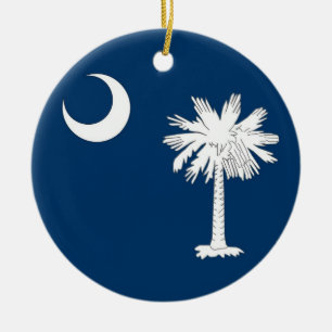 Ornamento con bandera de Carolina del Sur