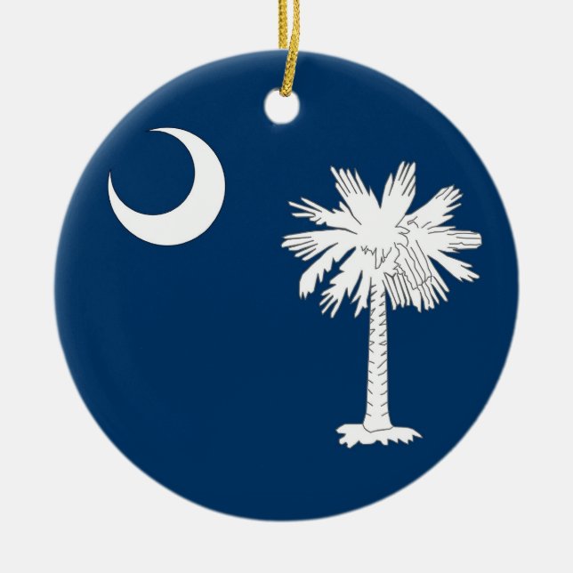 Ornamento con bandera de Carolina del Sur (Frente)