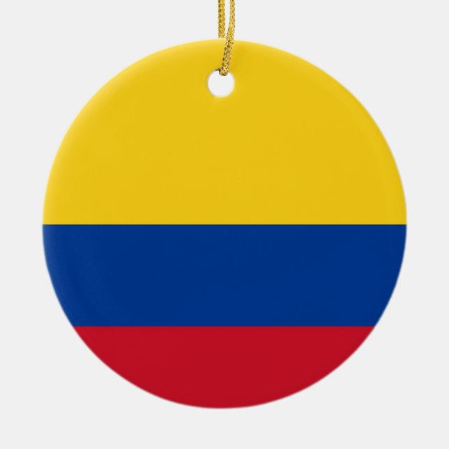 Ornamento con bandera de Colombia (Frente)