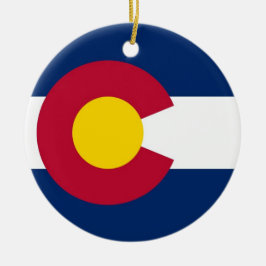 Ornamento con bandera de Colorado