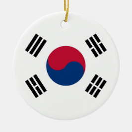 Ornamento con bandera de Corea del Sur