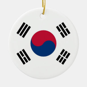 Ornamento con bandera de Corea del Sur