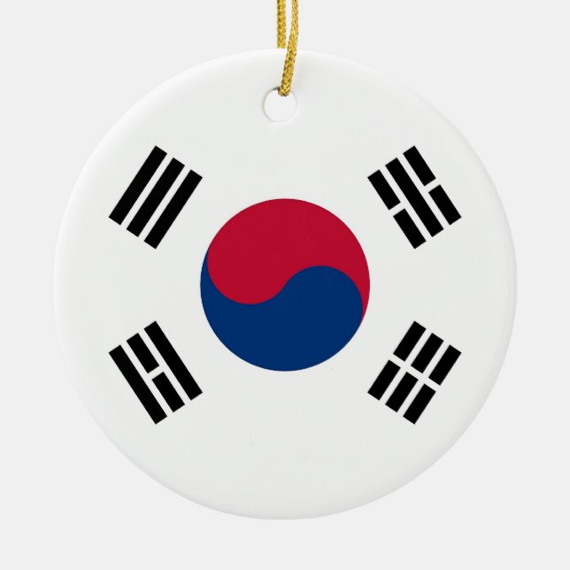 Ornamento con bandera de Corea del Sur (Frente)