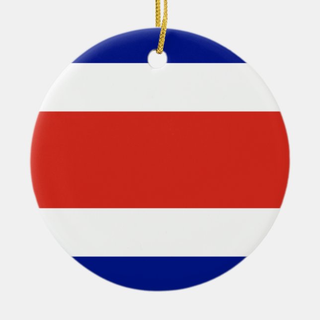 Ornamento con bandera de Costa Rica (Frente)