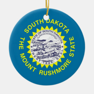 Ornamento con bandera de Dakota del Sur