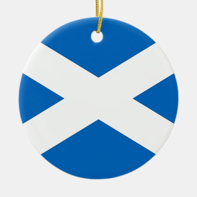 Ornamento con bandera de Escocia (Frente)