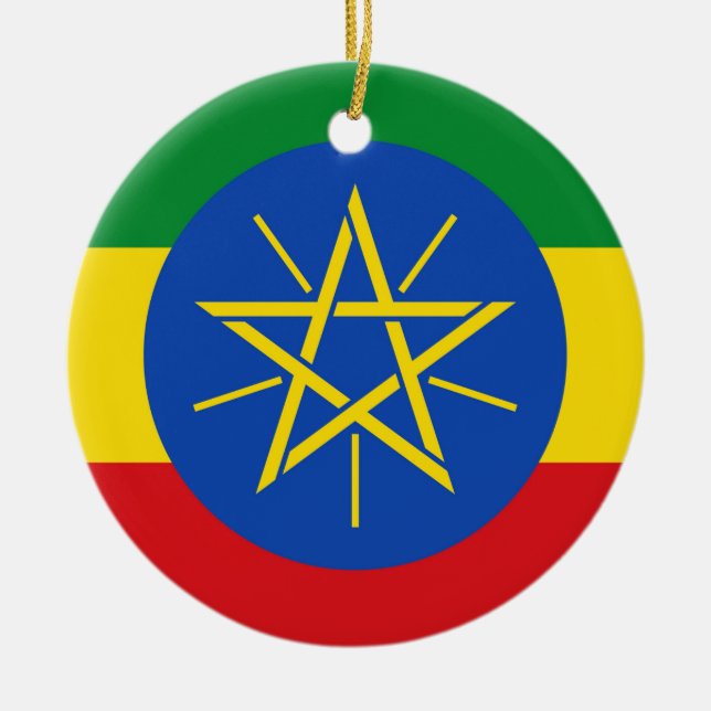 Ornamento con bandera de Etiopía (Frente)