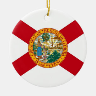 Ornamento con bandera de Florida