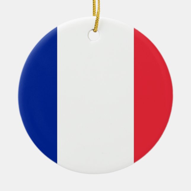 Ornamento con bandera de Francia (Frente)