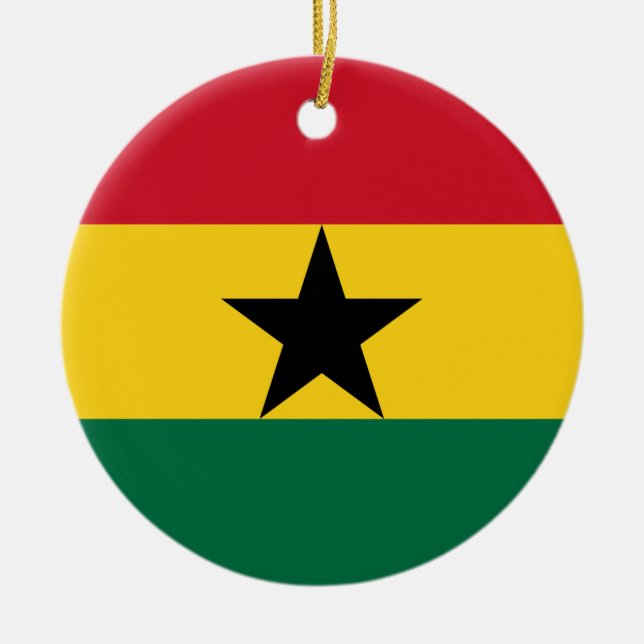 Ornamento con bandera de Ghana (Frente)