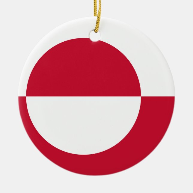 Ornamento con bandera de Groenlandia (Frente)