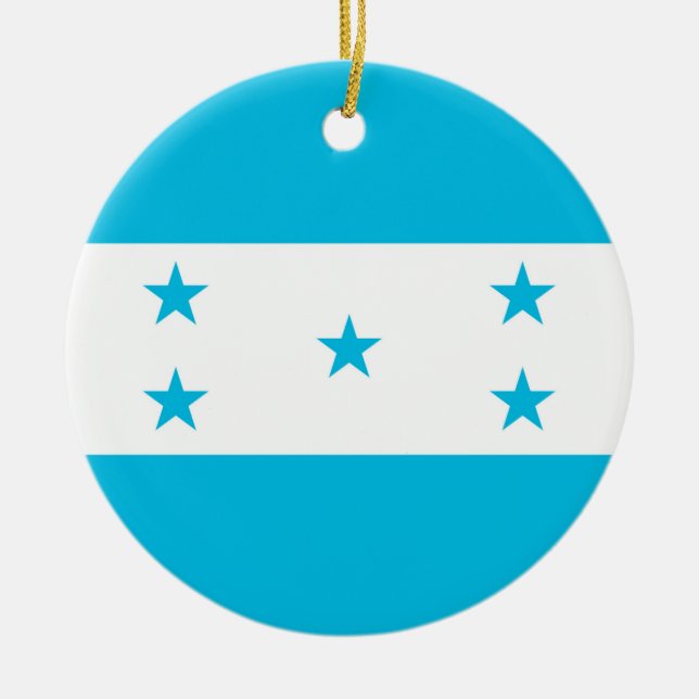 Ornamento con bandera de Honduras (Frente)