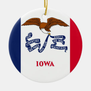Ornamento con bandera de Iowa