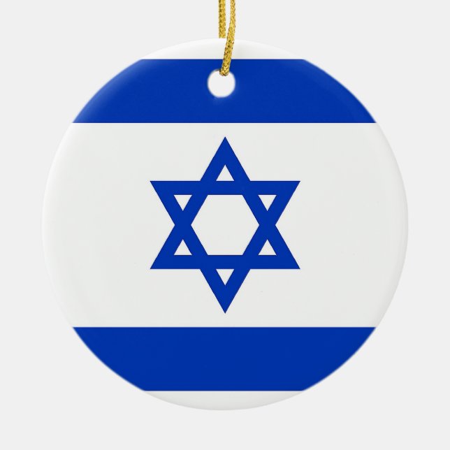 Ornamento con bandera de Israel (Frente)