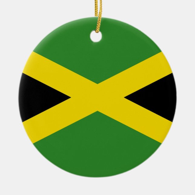 Ornamento con bandera de Jamaica (Frente)