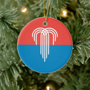 Ornamento con bandera de Kansas City, Misuri