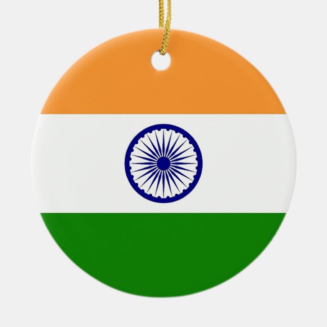 Ornamento con bandera de la India (Frente)